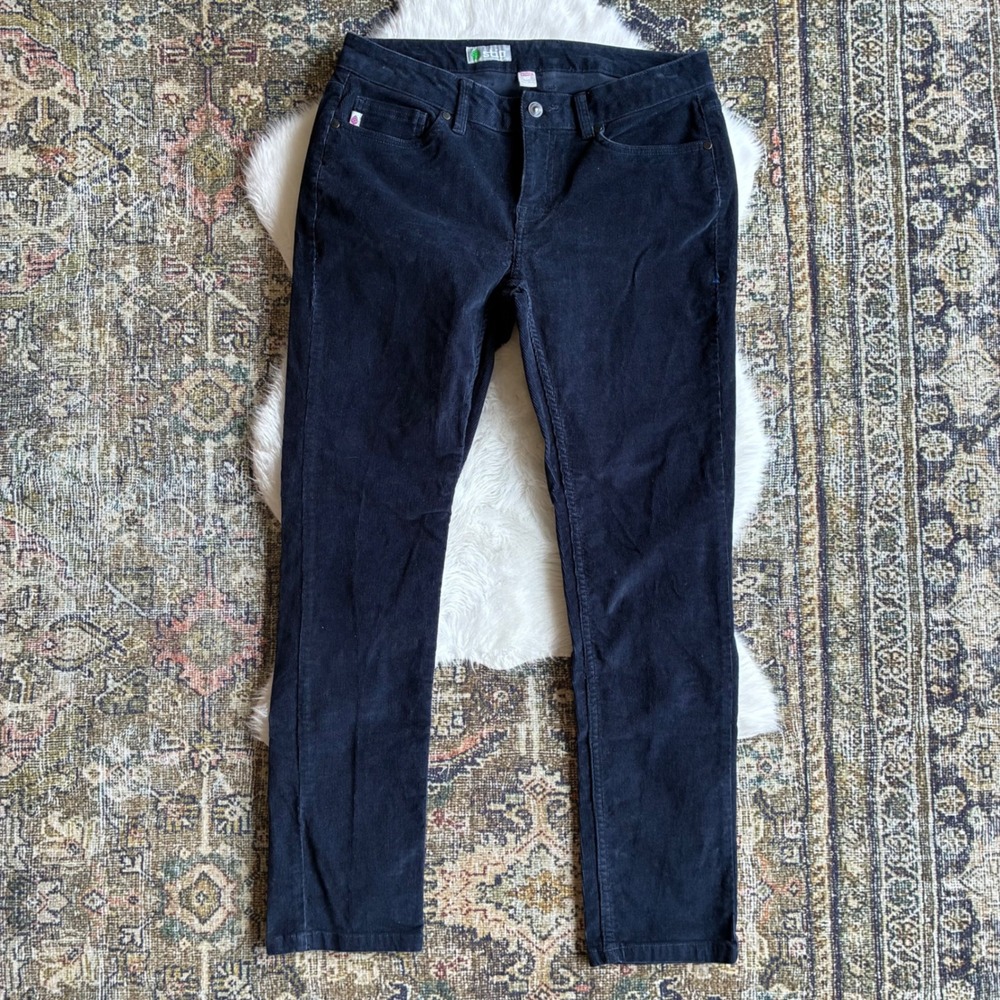 Stio Rivet Cord Womens Navy Blue Corduroy Pants 100060 Organic Cotton Size 10R